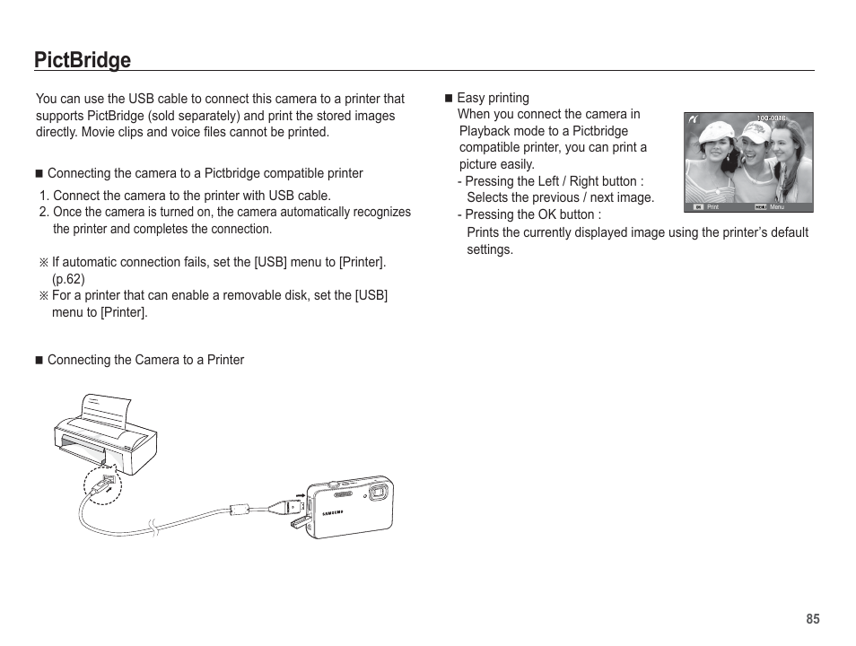 Pictbridge | Samsung EC-AQ100ZBPBUS User Manual | Page 86 / 105