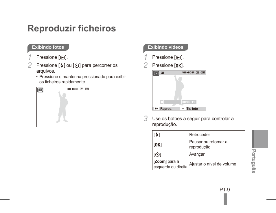 Reproduzir ficheiros | Samsung EC-PL80ZZBPRCA User Manual | Page 69 / 72