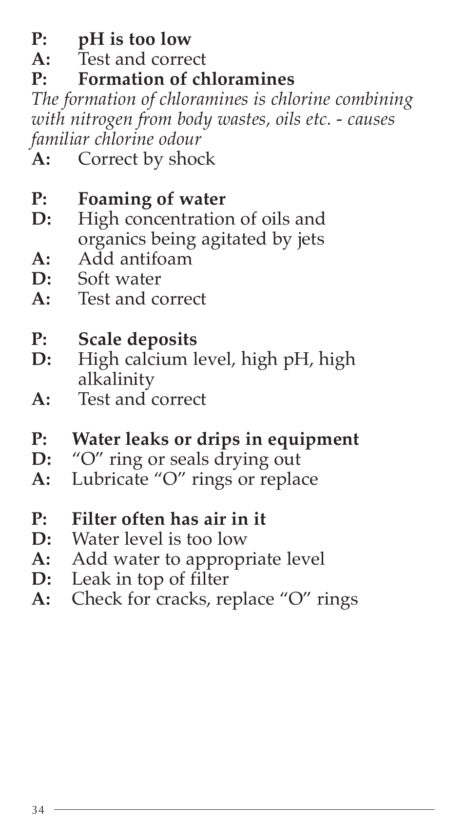 Aruba Spa 2003 Serenade User Manual | Page 36 / 39