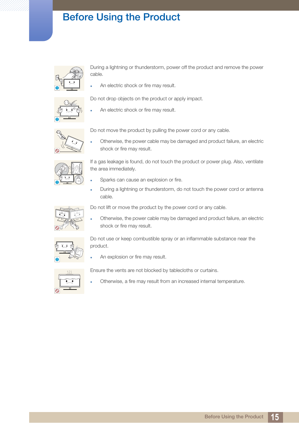 Before using the product | Samsung LS27A850DS-ZA User Manual | Page 15 / 94