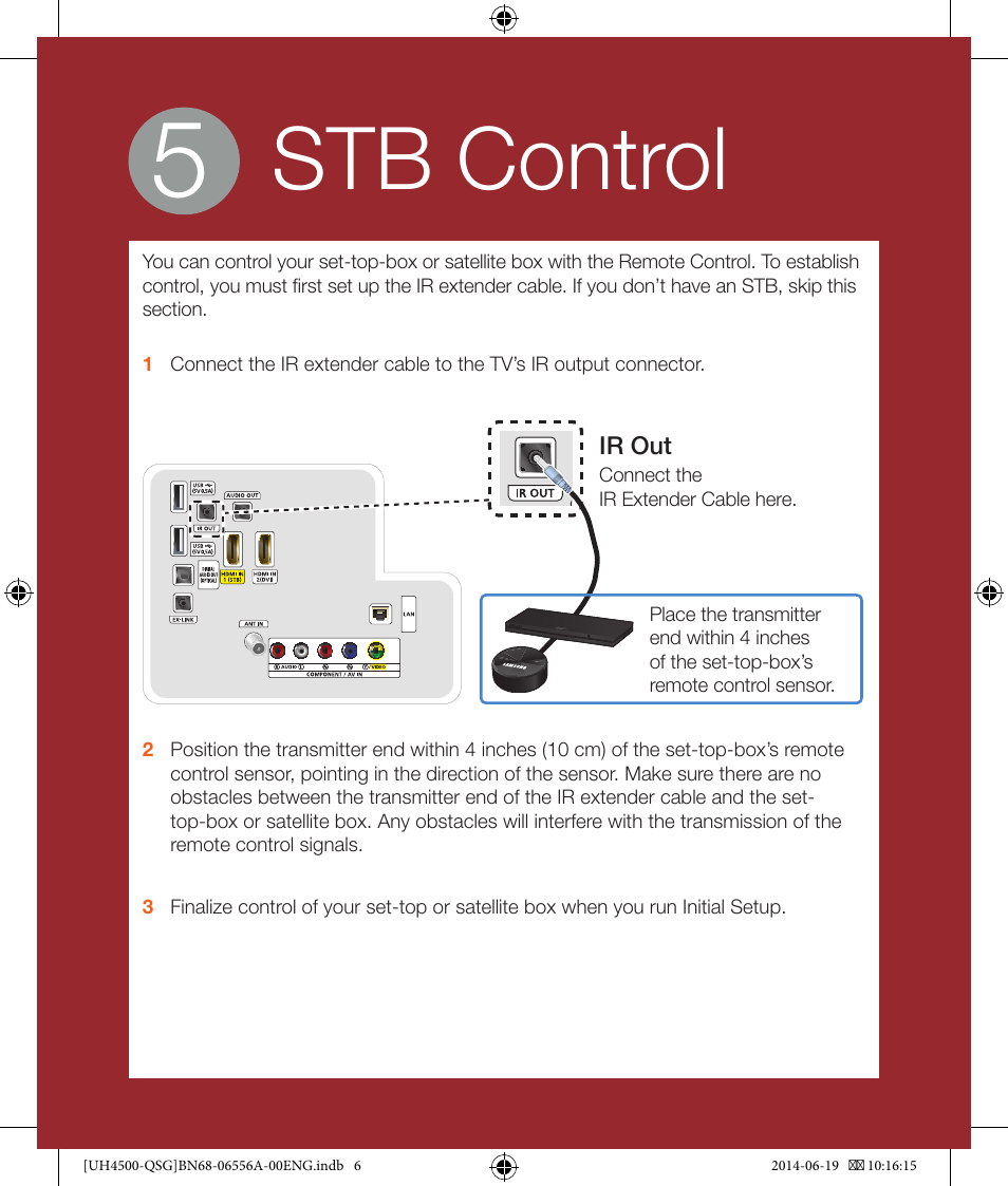 Stb control | Samsung UN28H4500AFXZA User Manual | Page 6 / 10