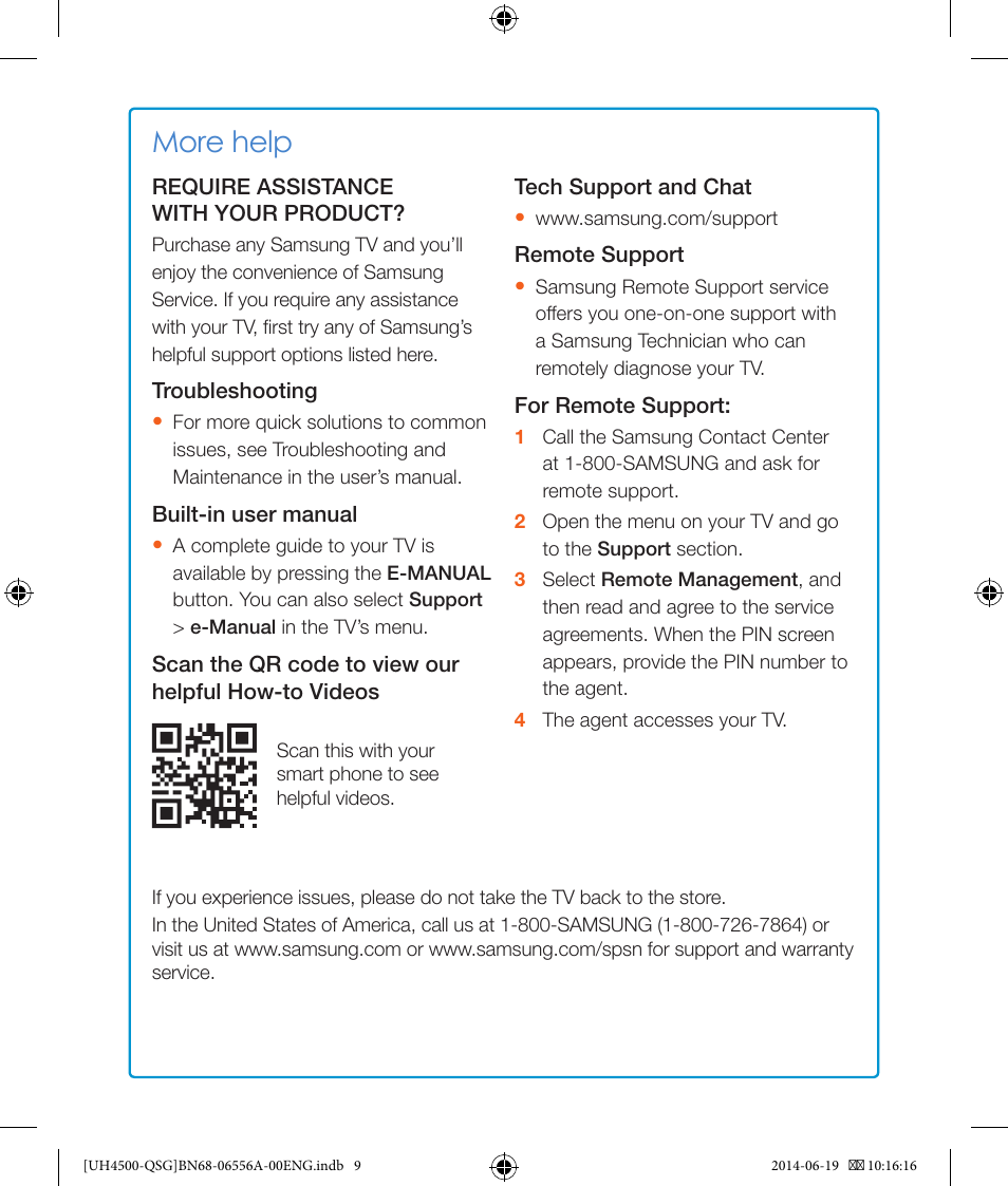 More help | Samsung UN28H4500AFXZA User Manual | Page 9 / 10