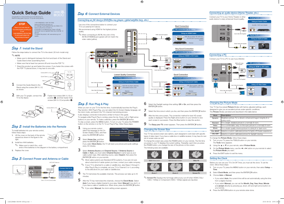 Samsung PN58C8000YFXZA User Manual | 2 pages