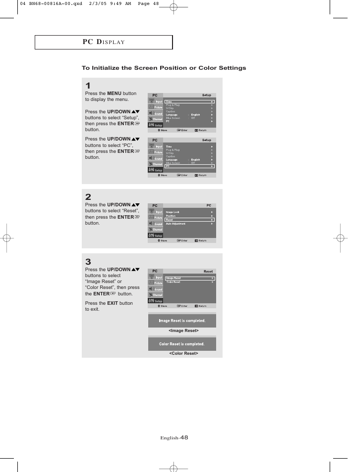 Pc d | Samsung LNR1550PX-XAA User Manual | Page 53 / 68