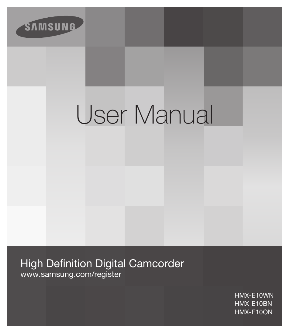 Samsung HMX-E10ON-XAA User Manual | 98 pages