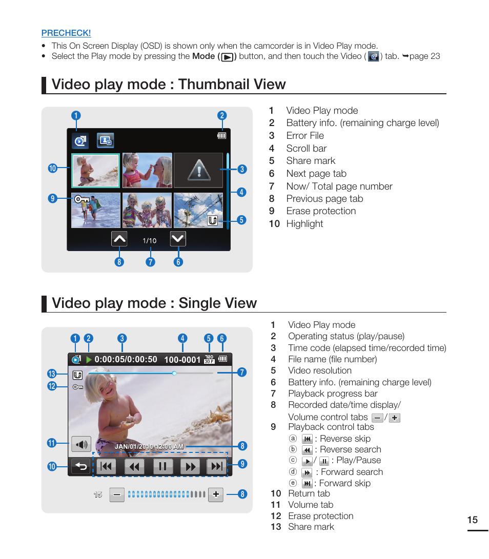 Samsung HMX-E10ON-XAA User Manual | Page 25 / 98