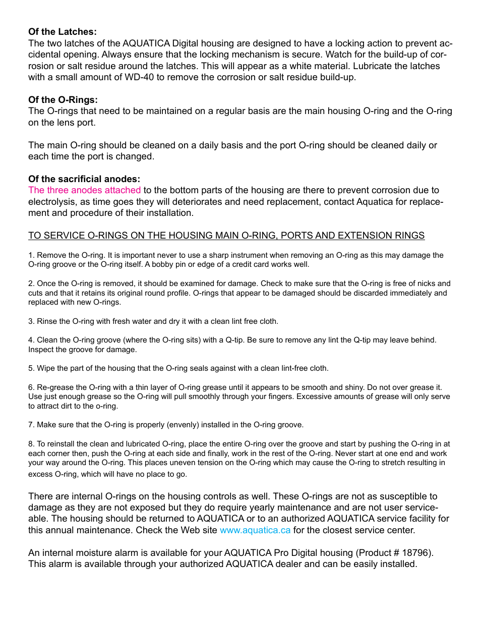 Aquatica Nikon AD80 User Manual | Page 13 / 16