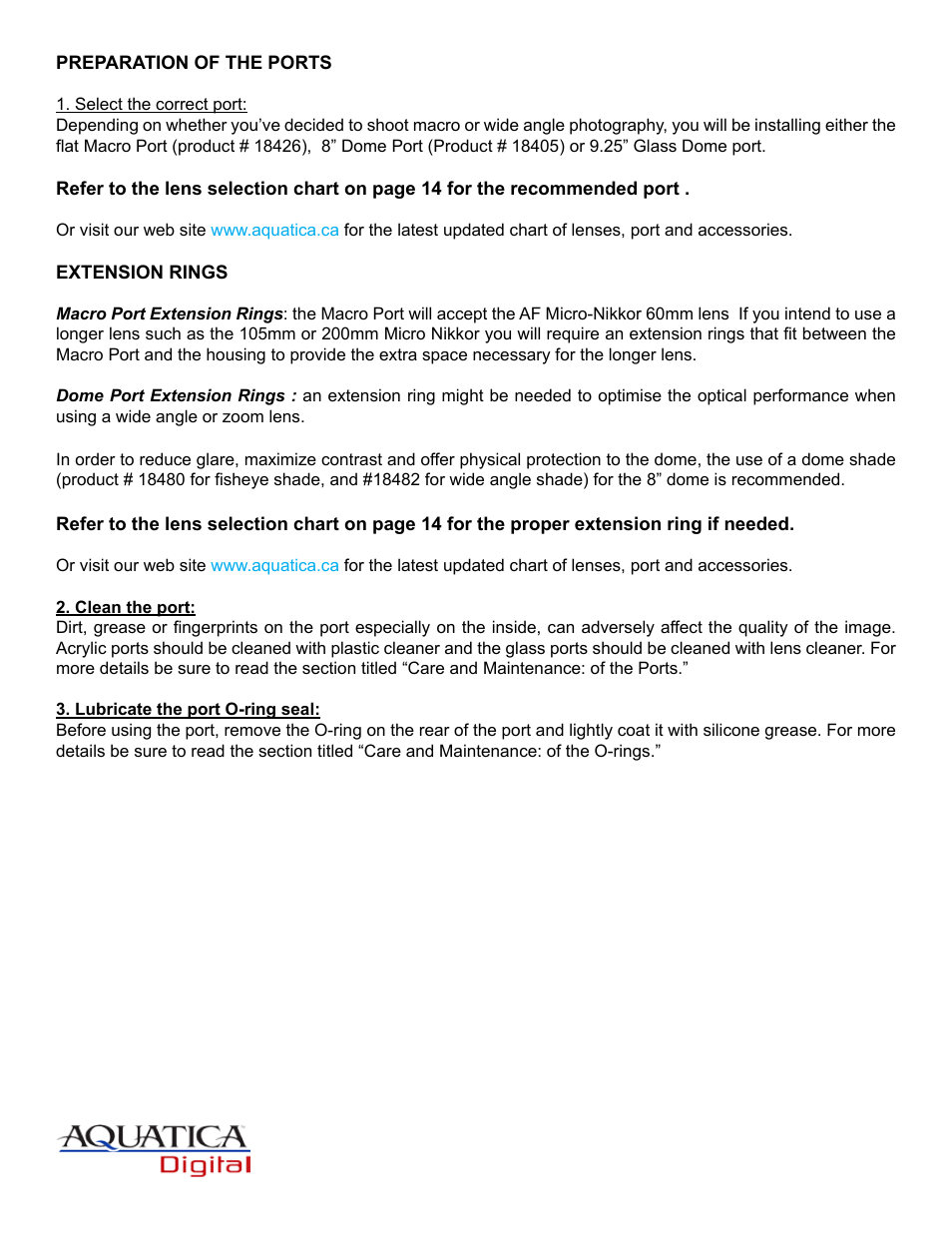 Aquatica Nikon AD80 User Manual | Page 7 / 16