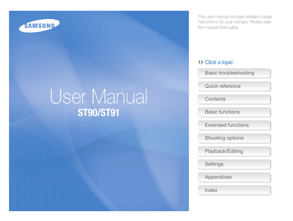 Samsung EC-ST90ZZBPSUS User Manual | 113 pages