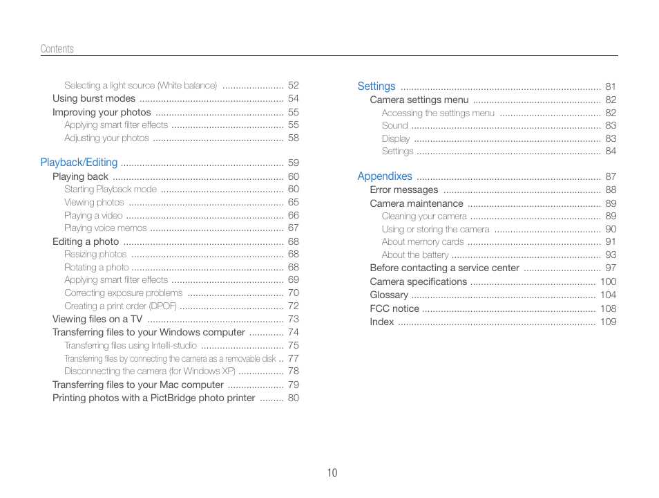 Samsung EC-ST90ZZBPSUS User Manual | Page 11 / 113