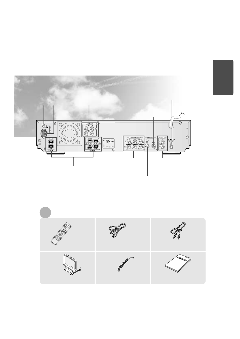 Rear panel, Accessories, Prep ara tion | Samsung HTDB600TH User Manual | Page 11 / 72