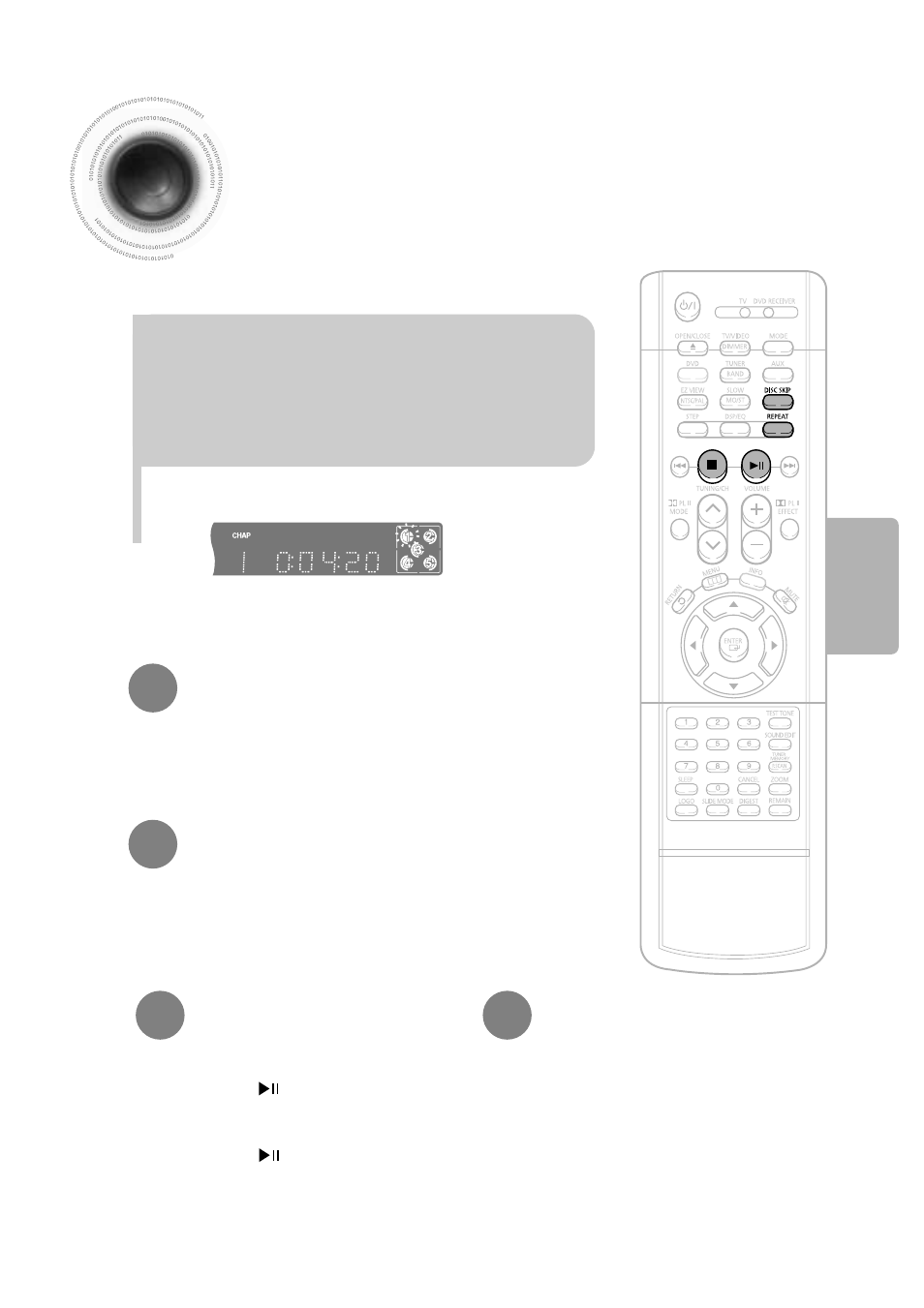 Selecting a disc in the disc changer | Samsung HTDB600TH User Manual | Page 25 / 72