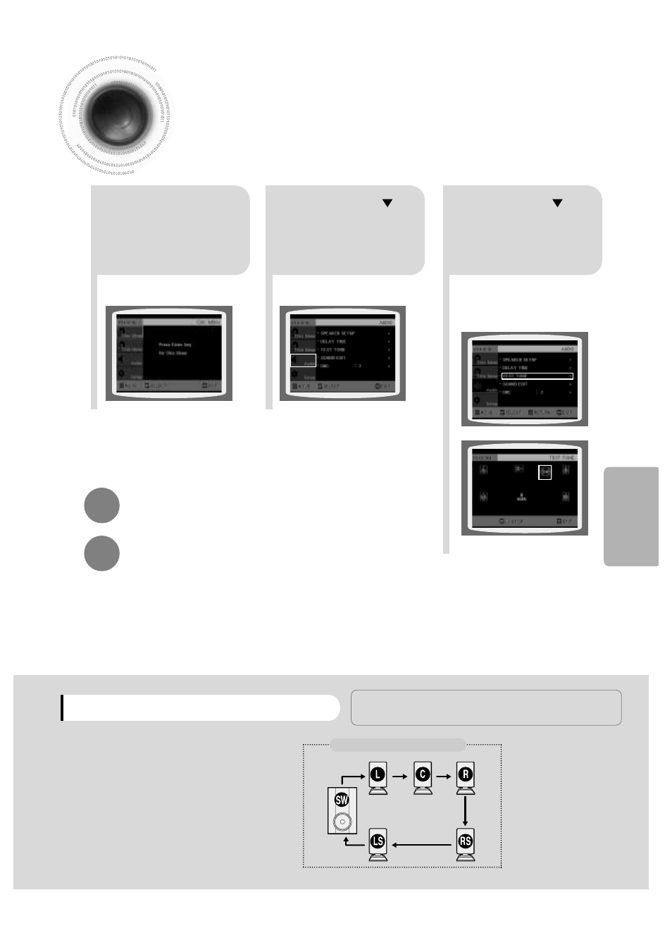 Setting the test tone | Samsung HTDB600TH User Manual | Page 51 / 72