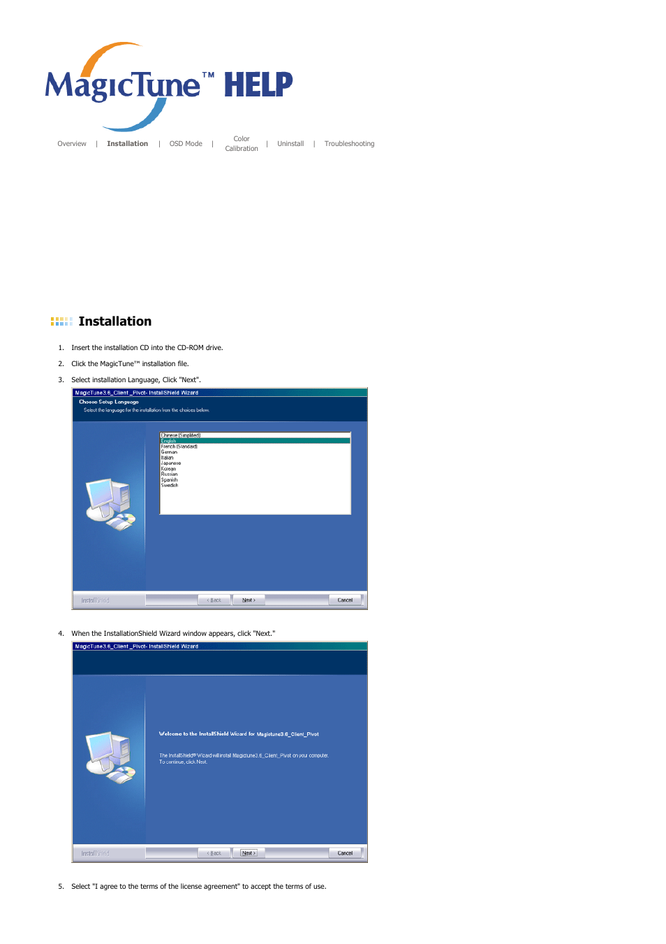 Installation | Samsung LS17BIDKSV-EDC User Manual | Page 32 / 64