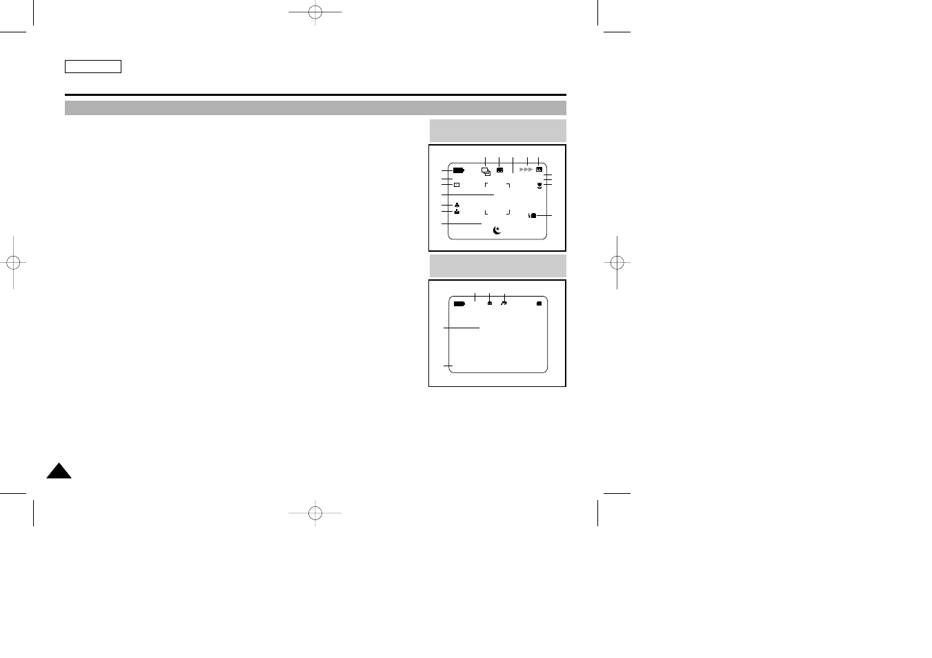Getting to know your device, Osd (on screen display in camera/m.play modes), English | Osd in m.play mode, Osd in camera mode | Samsung SC-D5000-XAC User Manual | Page 27 / 133