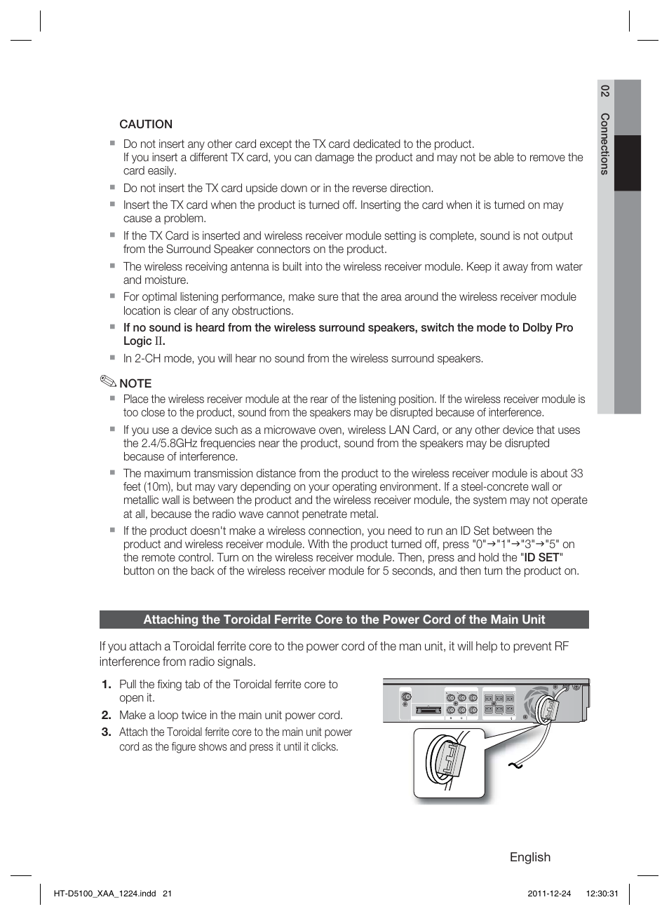Samsung HT-D5100-ZC User Manual | Page 21 / 82