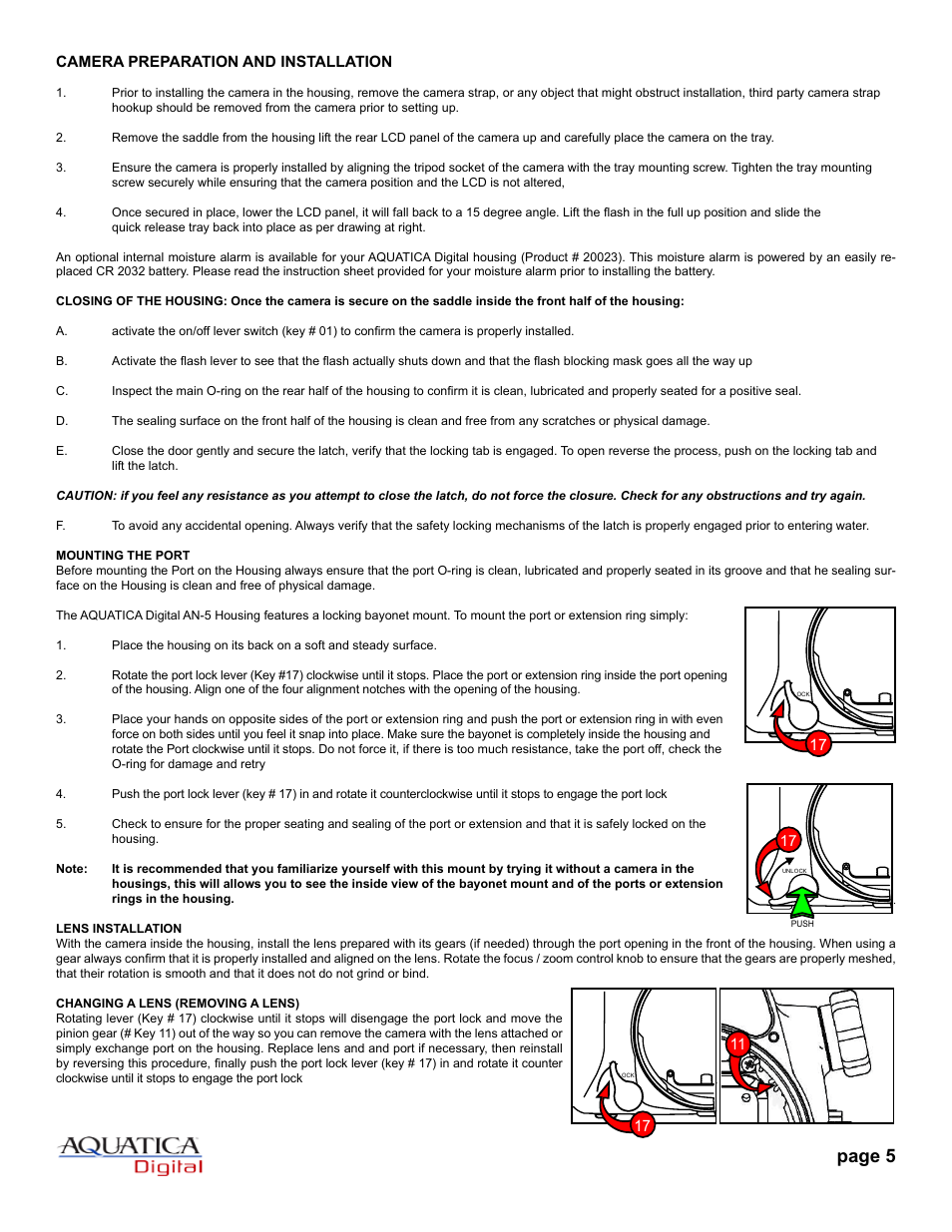 Page 5 | Aquatica AN-5 30001 User Manual | Page 6 / 10