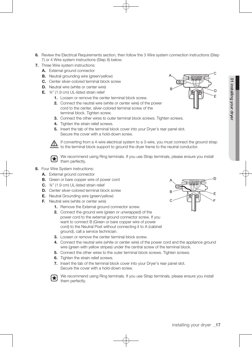 Samsung DV456ETHDSU-AA User Manual | Page 17 / 120