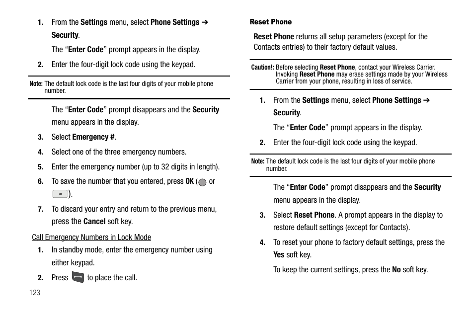 Reset phone | Samsung SCH-R560ZPACRI User Manual | Page 126 / 167