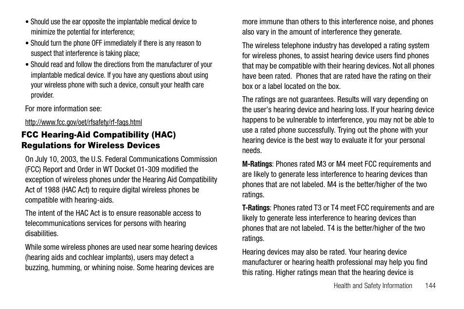 Wireless devices | Samsung SCH-R560ZPACRI User Manual | Page 147 / 167