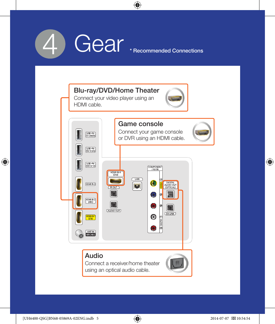 Gear | Samsung UN40H6400AFXZA User Manual | Page 5 / 12