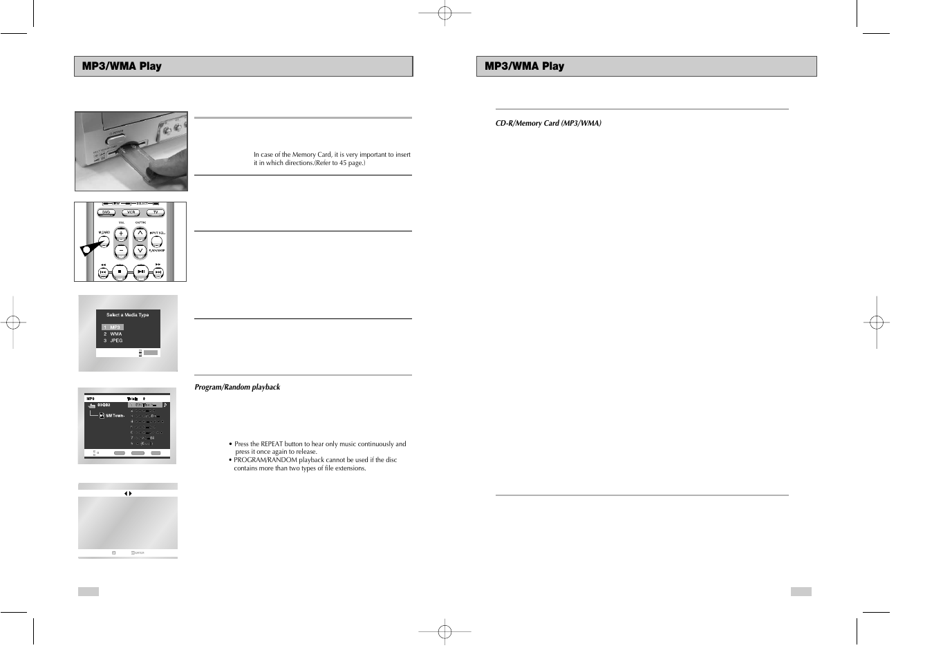 Mp3/wma play | Samsung DVDV3800V-XAA User Manual | Page 25 / 35