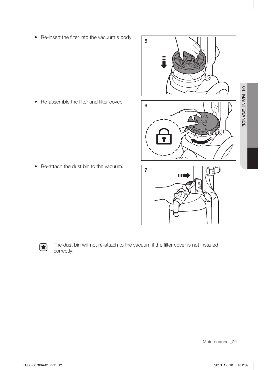 Samsung VU12F70SHDC-AC User Manual | Page 21 / 84