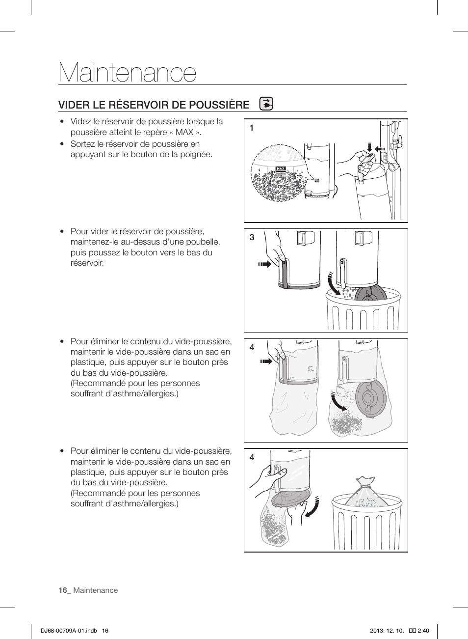 Maintenance | Samsung VU12F70SHDC-AC User Manual | Page 44 / 84