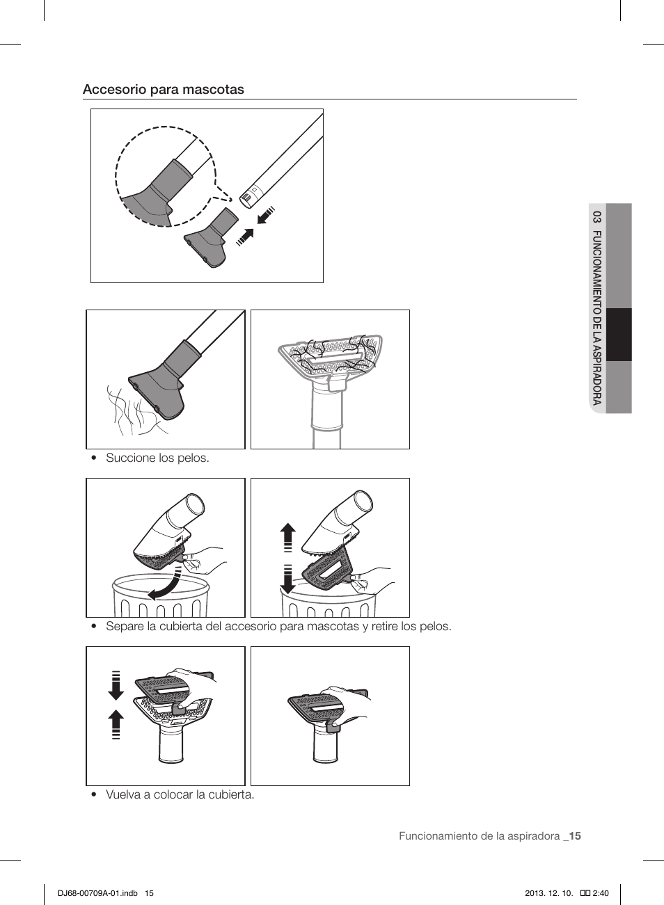 Accesorio para mascotas | Samsung VU12F70SHDC-AC User Manual | Page 71 / 84