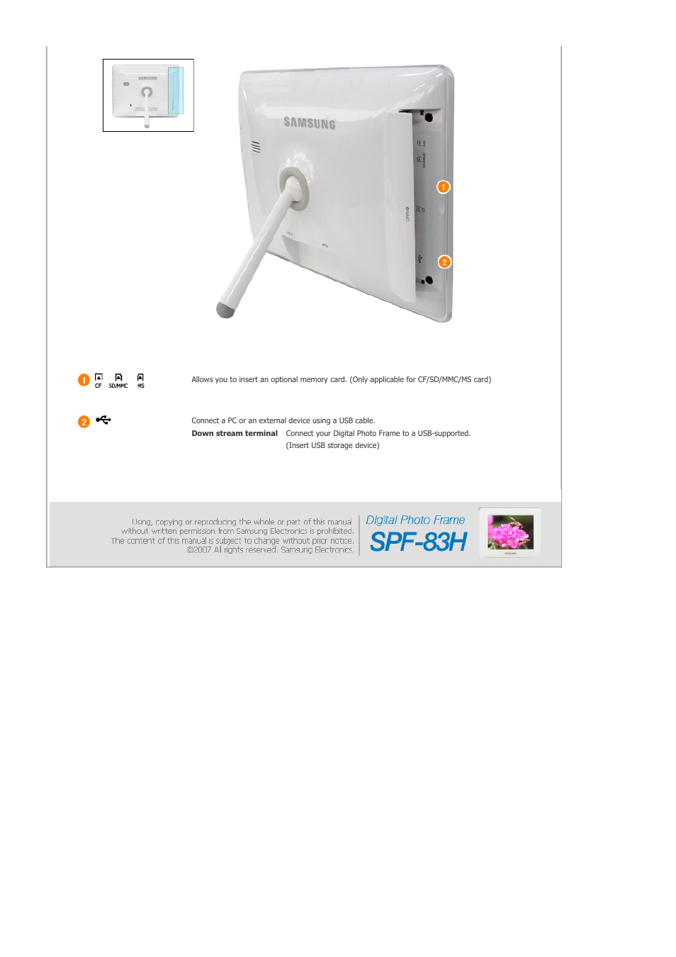 Samsung LP08CPLSS-XSG User Manual | Page 11 / 28