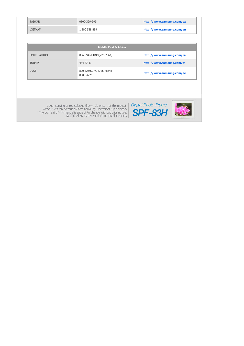 Samsung LP08CPLSS-XSG User Manual | Page 28 / 28