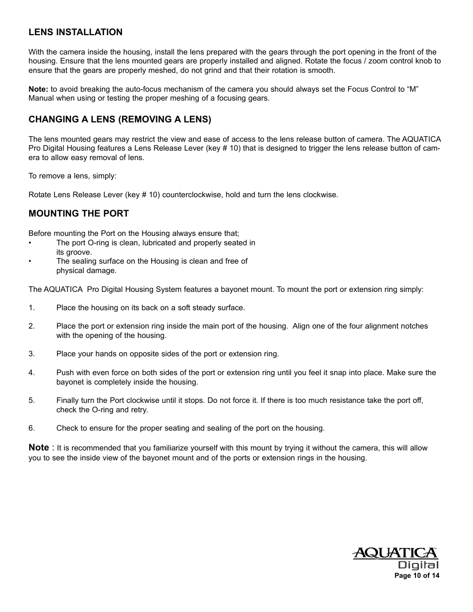 Aquatica D200 User Manual | Page 11 / 15