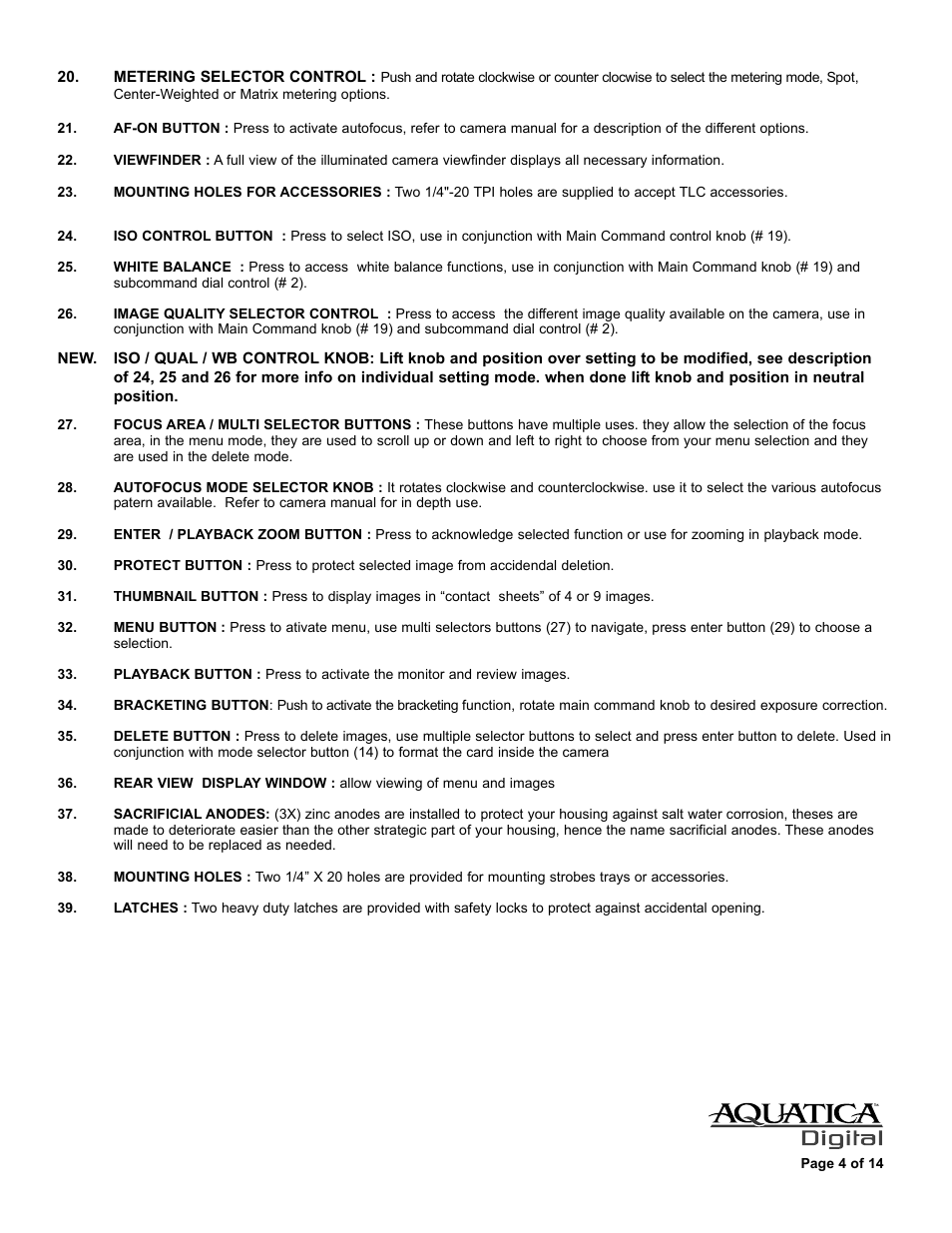 Aquatica D200 User Manual | Page 5 / 15