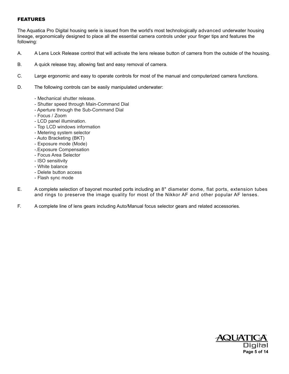Aquatica D200 User Manual | Page 6 / 15