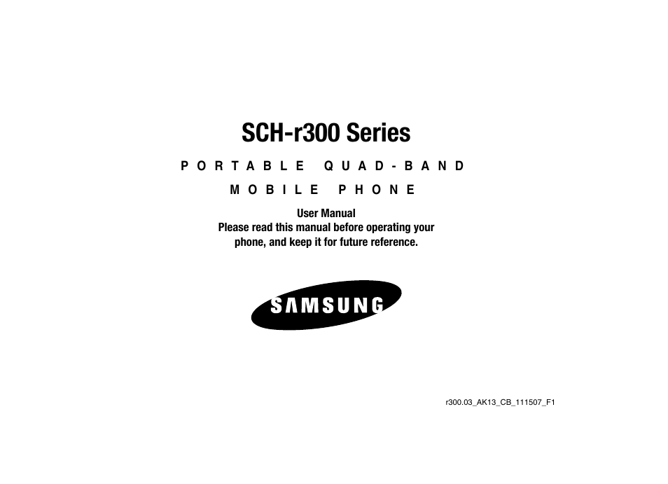 Samsung SECR300ZRAMTR User Manual | 114 pages