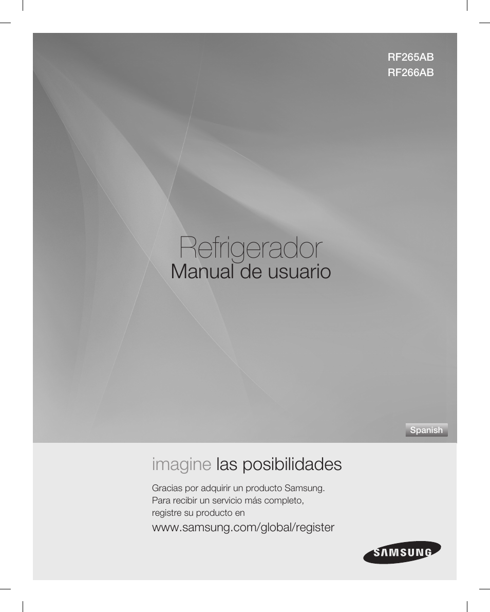 Refrigerador, Manual de usuario, Imagine las posibilidades | Samsung RF266ACPN-XAA User Manual | Page 37 / 76