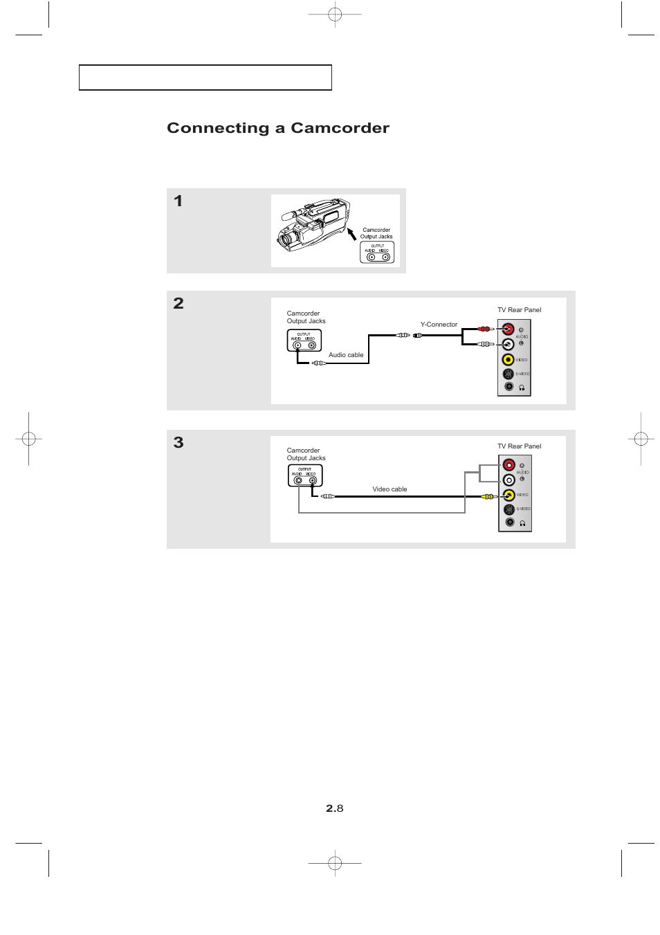 Connecting a camcorder | Samsung LTN1765X-XAC User Manual | Page 17 / 61