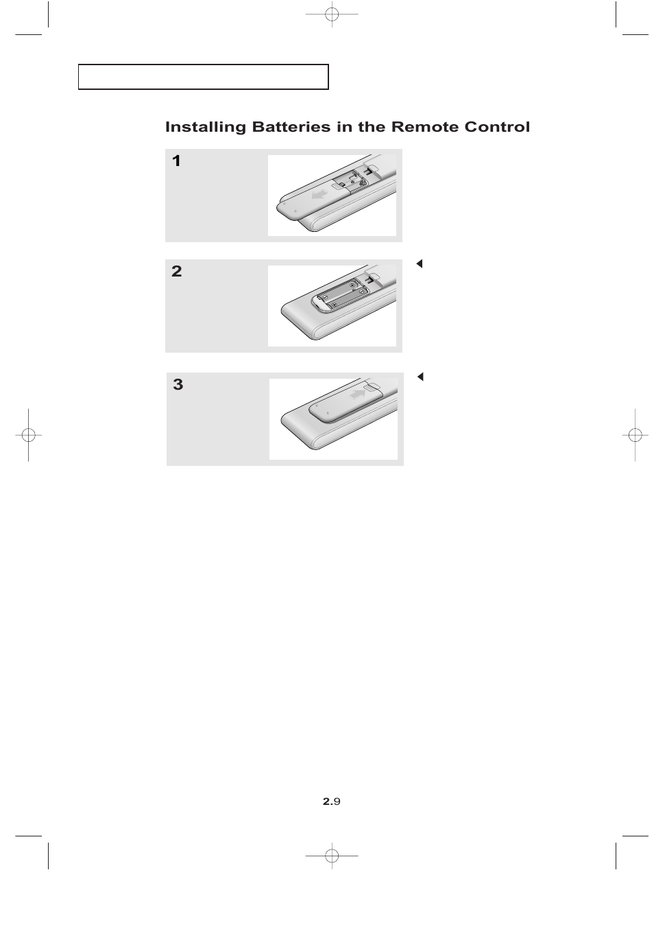 Installing batteries in the remote control | Samsung LTN1765X-XAC User Manual | Page 18 / 61