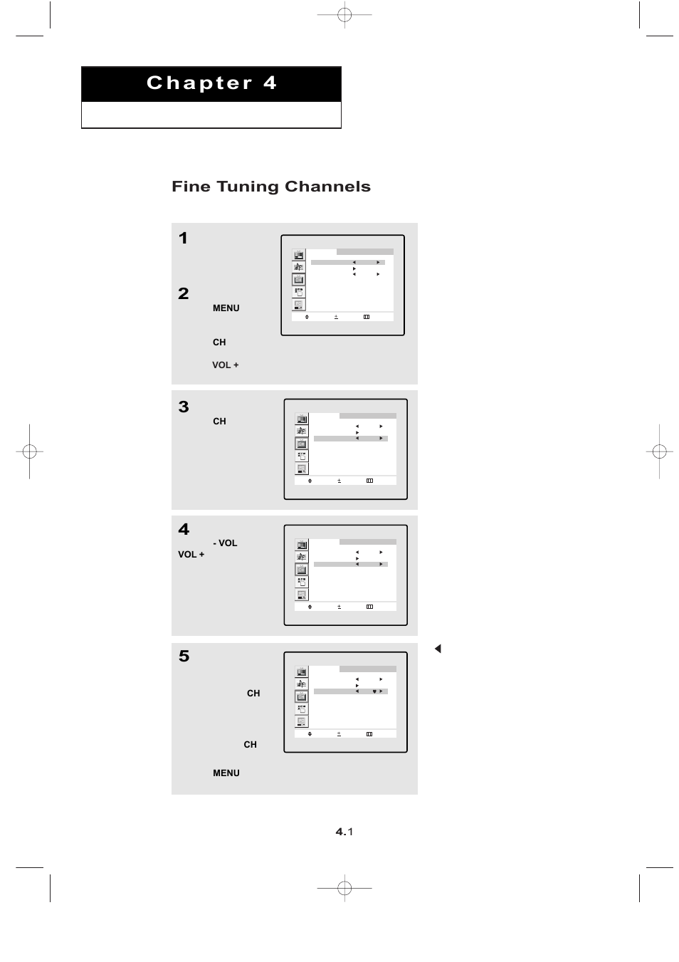 Fine tuning channels | Samsung LTN1765X-XAC User Manual | Page 30 / 61