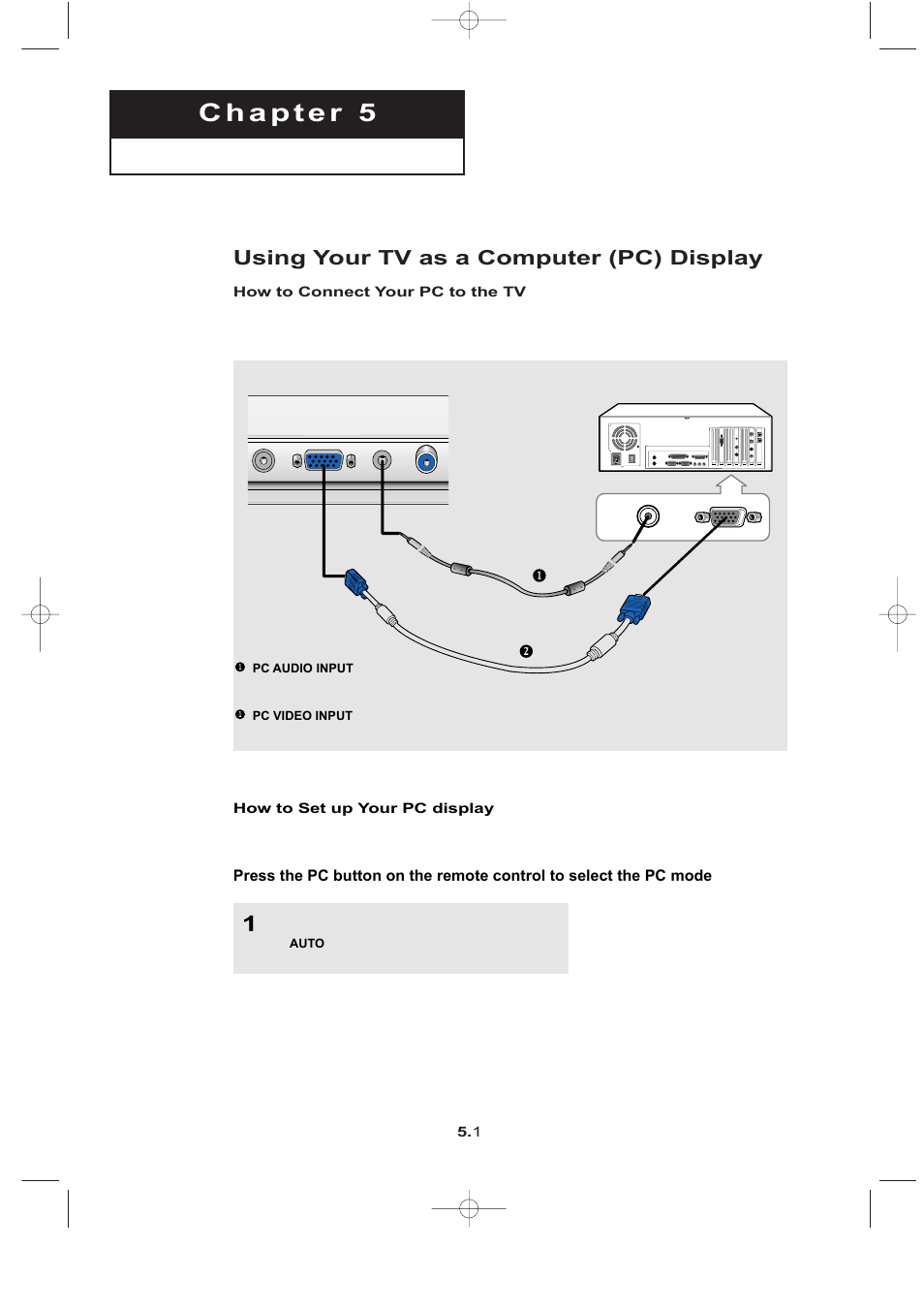 Using your tv as a computer (pc) display, P c d | Samsung LTN1765X-XAC User Manual | Page 44 / 61