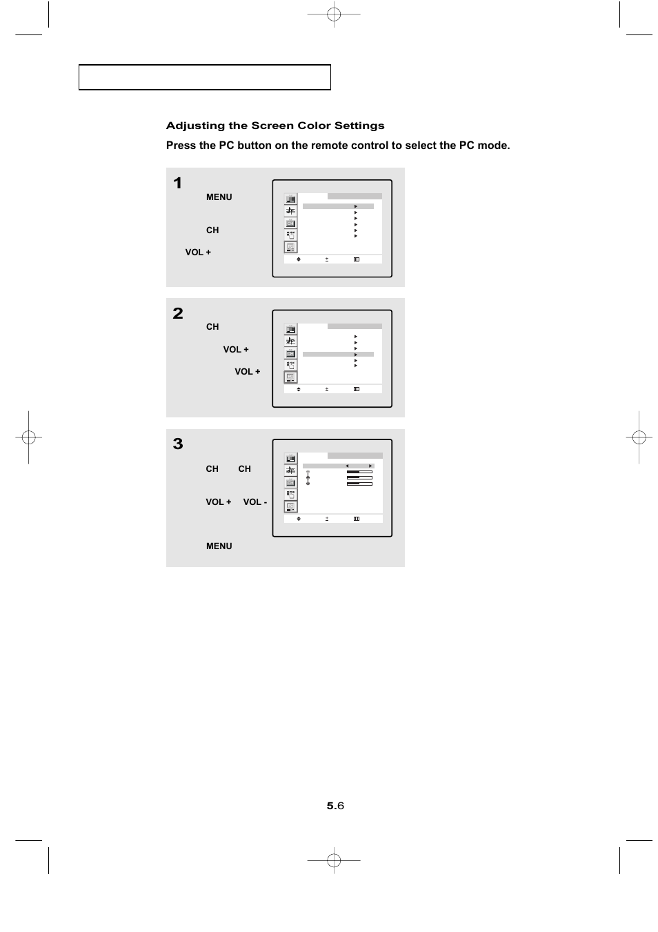 P c d, 6 adjusting the screen color settings | Samsung LTN1765X-XAC User Manual | Page 49 / 61