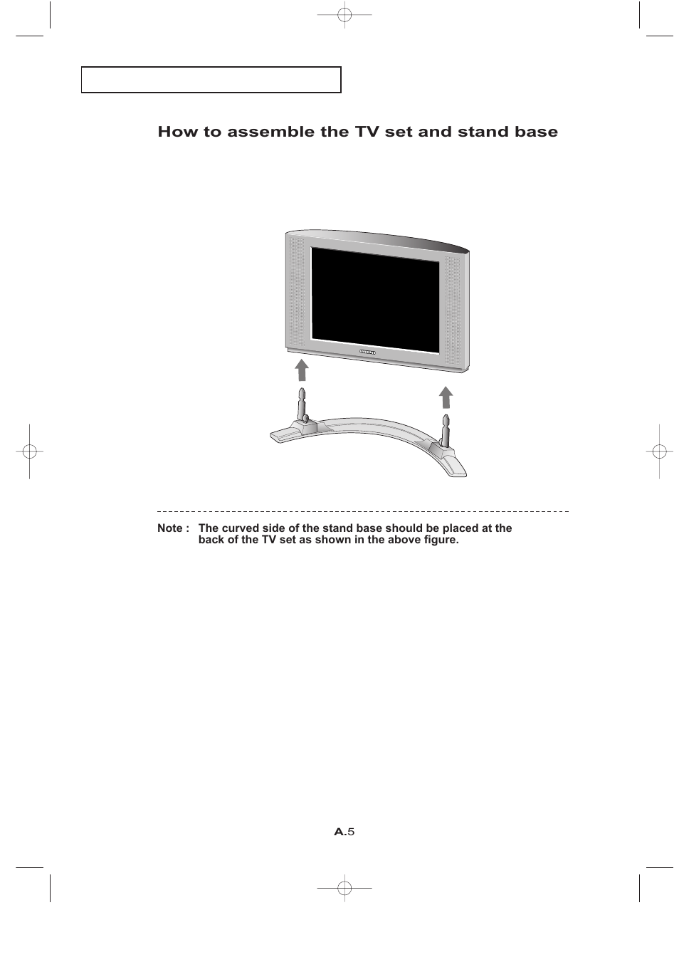 How to assemble the tv set and stand base | Samsung LTN1765X-XAC User Manual | Page 58 / 61