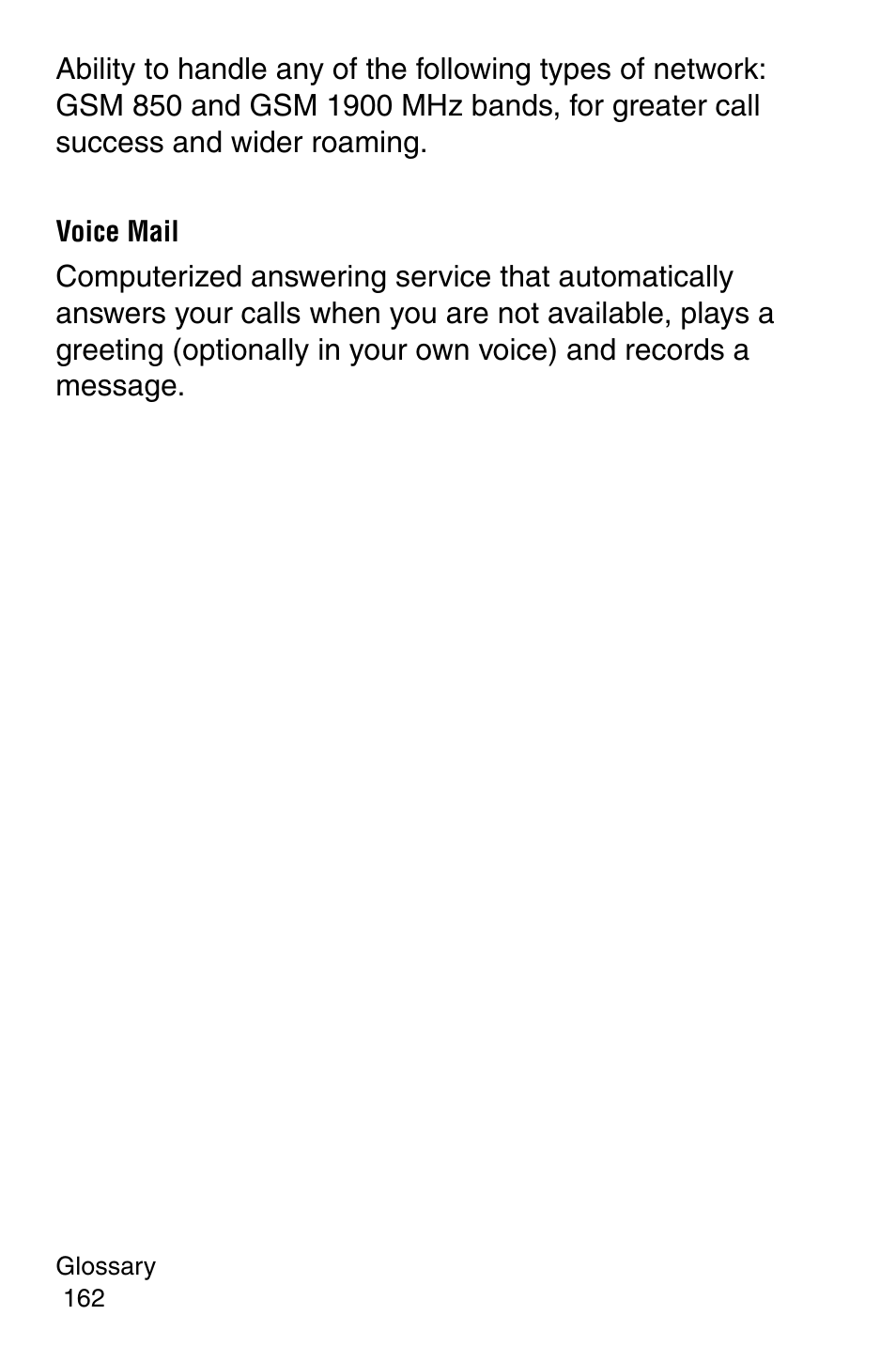 Voice mail | Samsung SGH-P107BSACIN User Manual | Page 165 / 195