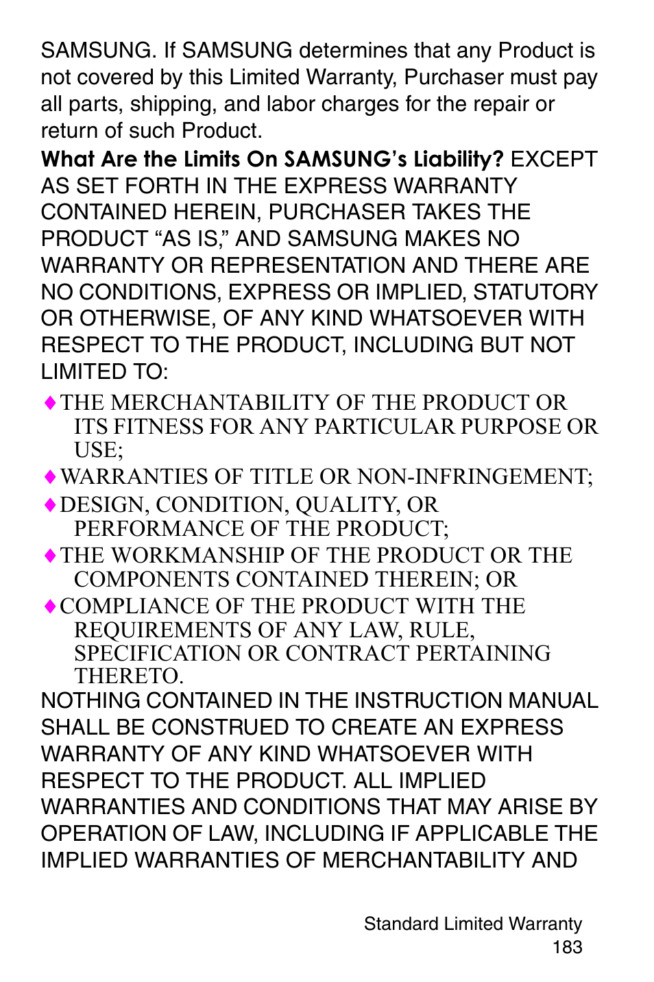 Samsung SGH-P107BSACIN User Manual | Page 186 / 195