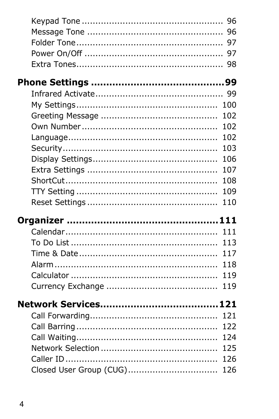 Samsung SGH-P107BSACIN User Manual | Page 7 / 195