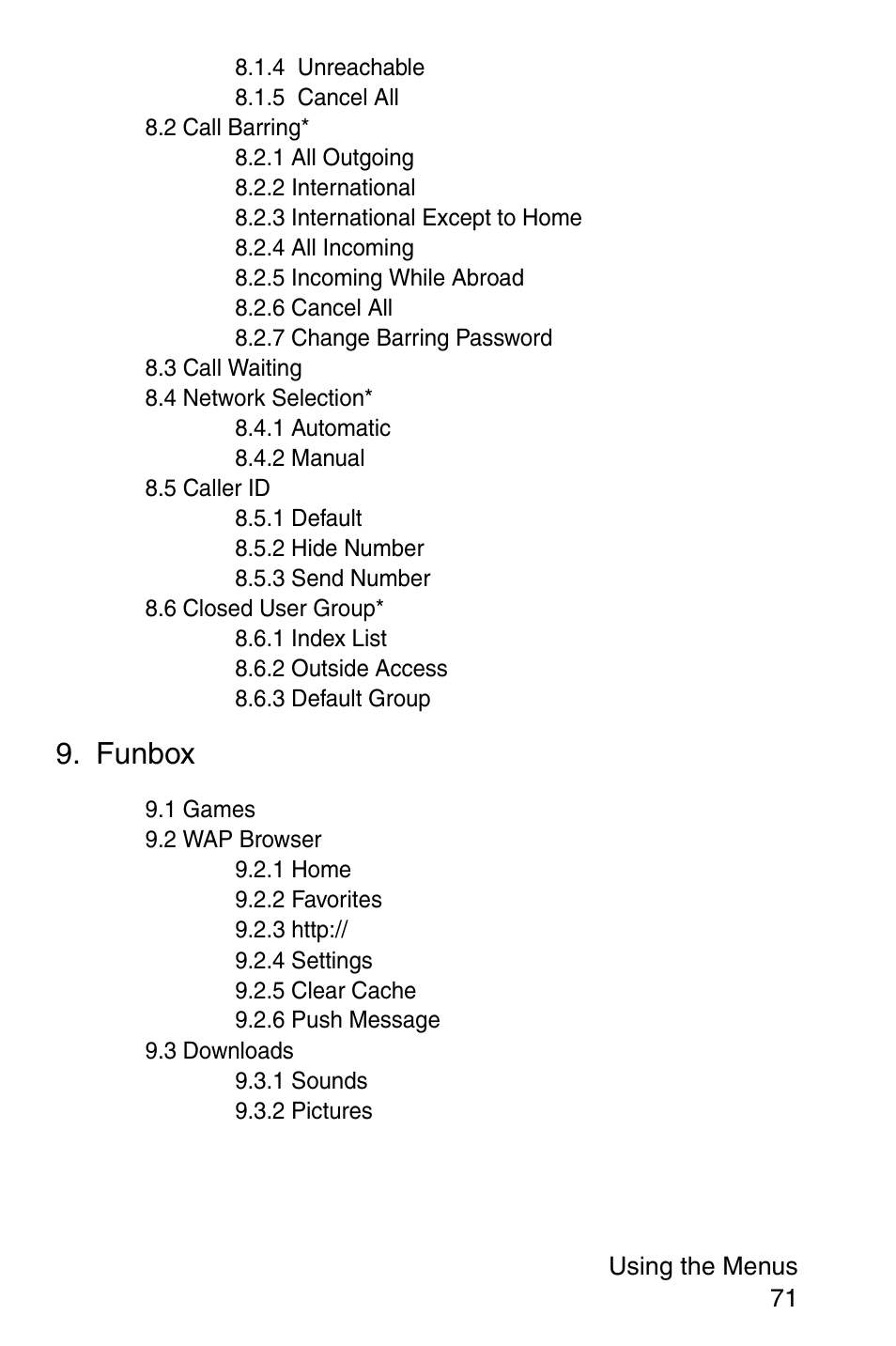 Funbox | Samsung SGH-P107BSACIN User Manual | Page 74 / 195