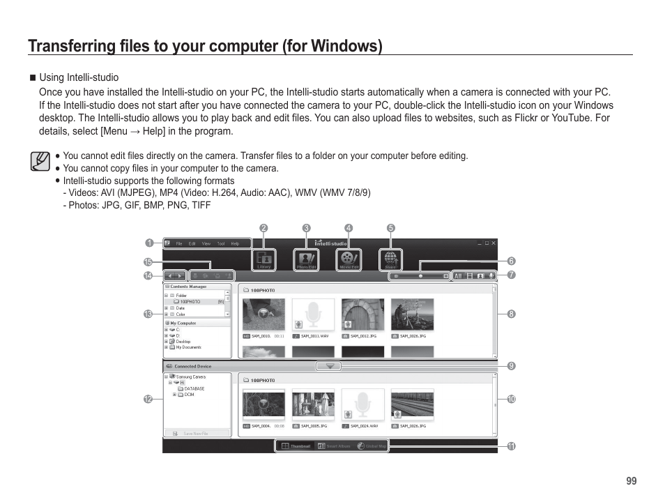 Transferring files to your computer (for windows) | Samsung EC-TL105ZBPBUS User Manual | Page 100 / 106