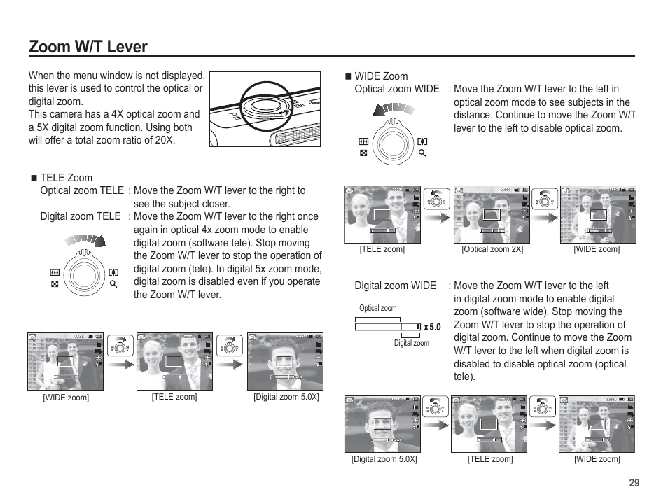 Zoom w/t lever | Samsung EC-TL105ZBPBUS User Manual | Page 30 / 106