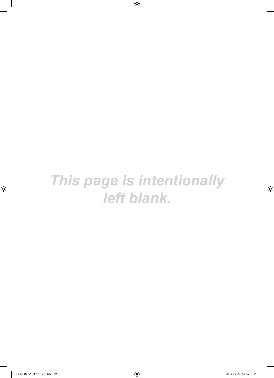 This page is intentionally left blank | Samsung LN22A450C1XZP User Manual | Page 51 / 101