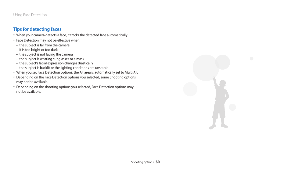 Tips for detecting faces | Samsung EC-WB50FZBPBUS User Manual | Page 61 / 140